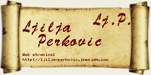 Ljilja Perković vizit kartica